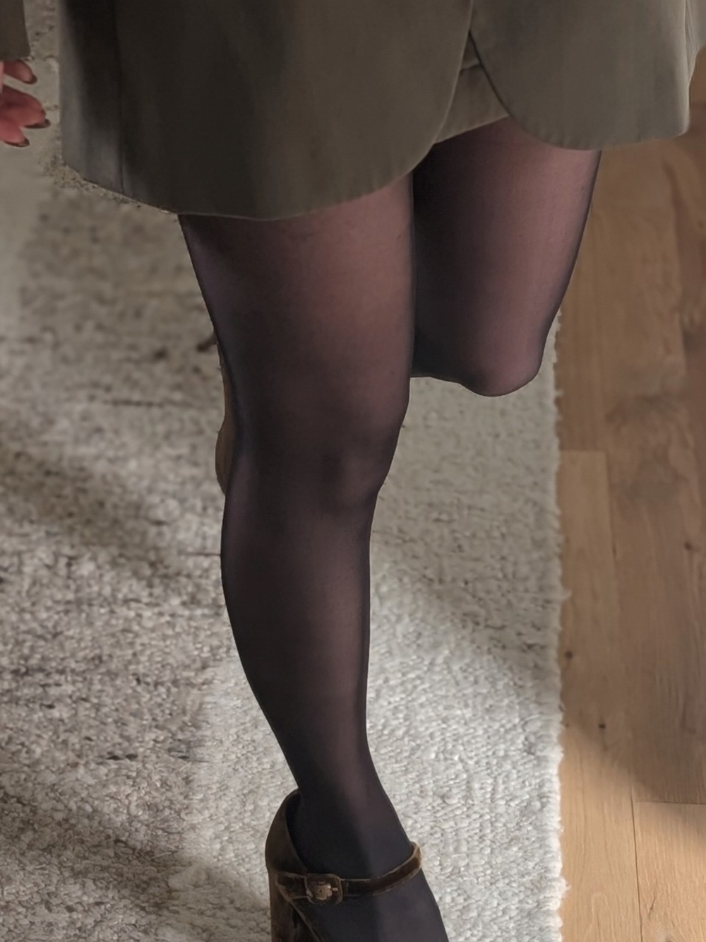 Prada Olive Velvet Platform Block Heel Sandals - Picture 2 of 5